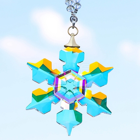 Snowflake Glass Pendant Decorations PW-WG43DC4-01-1