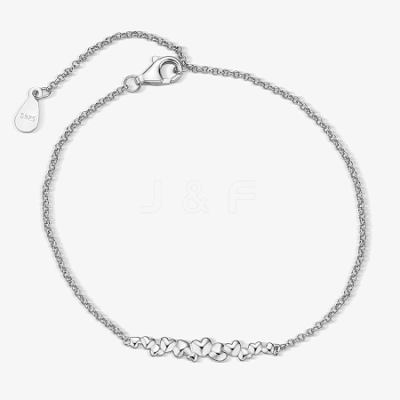 S925 Sterling Silver Heart Bracelets for Women IE2914-2-1