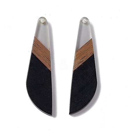 Opaque Resin & Walnut Wood Big Pendants RESI-M027-07E-1
