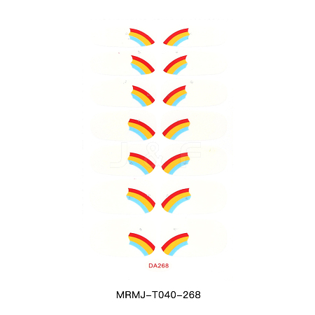 Rainbow Full Cover Nail Wraps Stickers MRMJ-T040-268-1