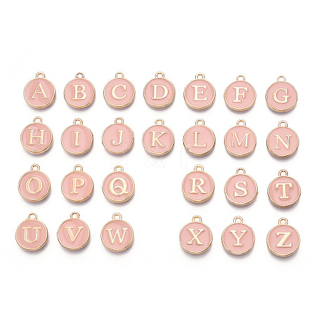 Initial Letter A~Z Alphabet Enamel Charms ENAM-Q437-04-1