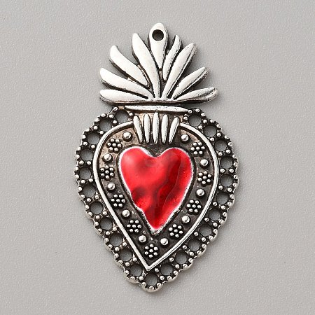 Alloy Enamel Pendants ENAM-WH0061-48B-01AS-1