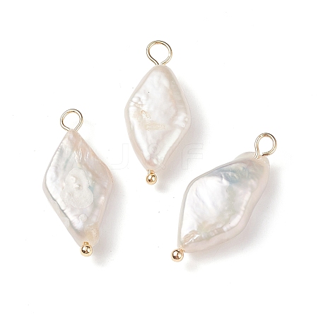 Natural Keshi Pearl Pendants X-PALLOY-JF01932-1