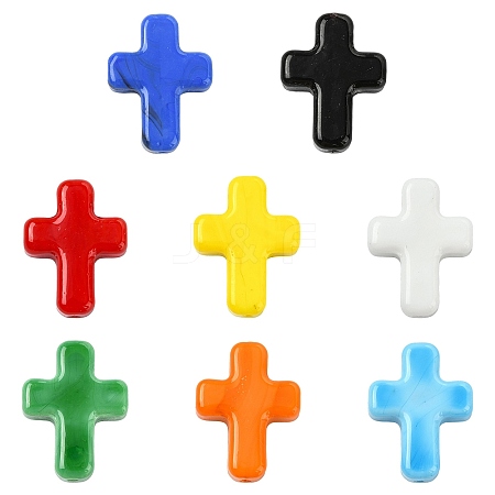 8Pcs 8 Colors Handmade Lampwork Beads LAMP-CJ0003-09-1