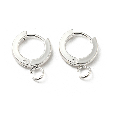 201 Stainless Steel Huggie Hoop Earrings Findings STAS-A167-01E-S-1