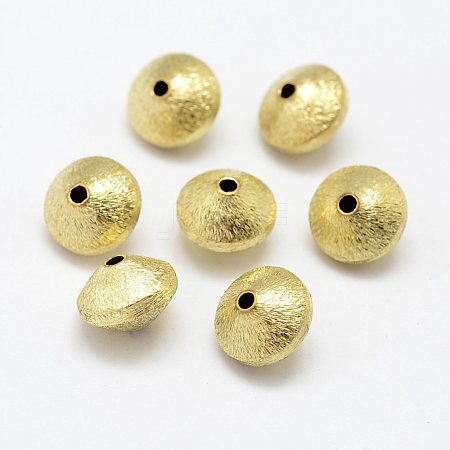 Brass Textured Beads KK-J270-54C-1