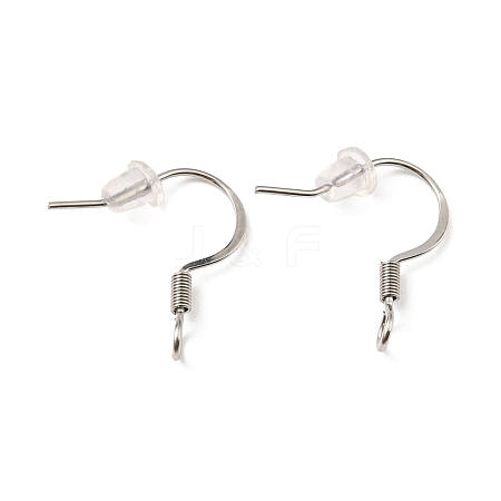 Tarnish Resistant 316 Surgical Stainless Steel French Hooks with Coil X-STAS-E163-58P-1