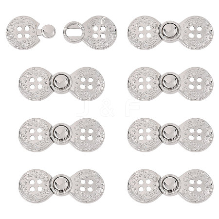 Zinc Alloy Snap Lock Clasps LS-FIND-WH0149-96P-1