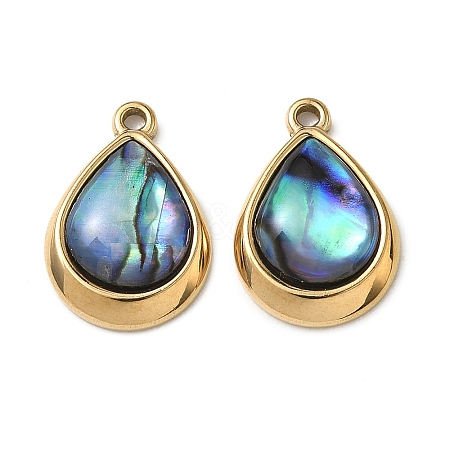 Natural Paua Shell Pendants STAS-G397-22G-02-1