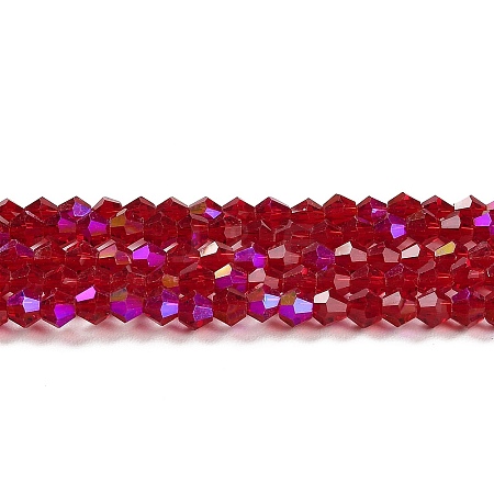 Transparent Electroplate Glass Beads Strands LS-EGLA-A039-T4mm-L27-1