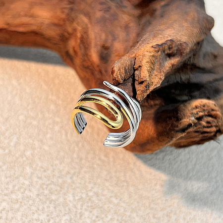 304 Stainless Steel Cuff Rings for Women LS-RJEW-L133-03GP-01-1