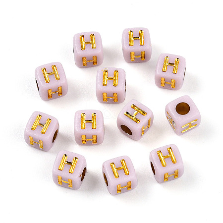 Plating Acrylic Beads OACR-N140-01H-H-1