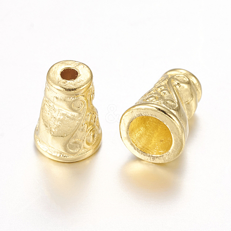 Tibetan Style Alloy Bead Cones TIBE-0578-G-FF-1
