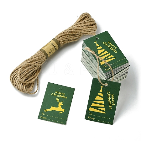 100Pcs Rectangle Paper Gift Tags CDIS-FS0001-19B-1