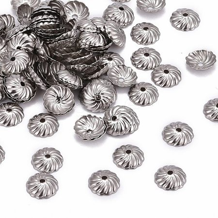 Tarnish Resistant Flower 304 Stainless Steel Bead Caps STAS-R083-13-1