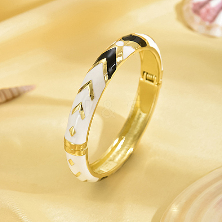 Golden Alloy Enamel Bangle JQ8196-4-1