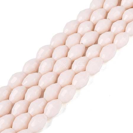 Opaque Solid Color Glass Beads Strands GLAA-N071-01A-C02-1