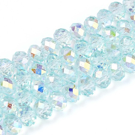 Transparent Glass Beads Strands X-EGLA-N016-6mm-01-1