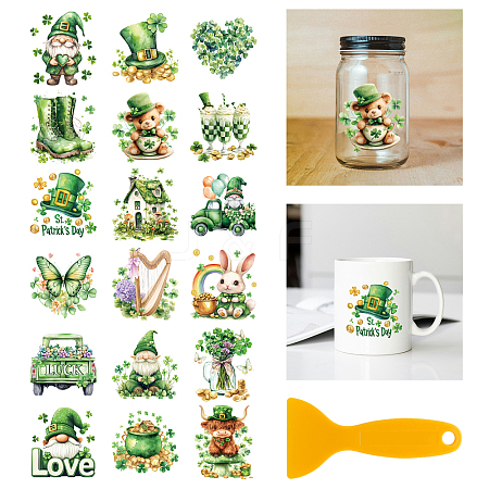 18Pcs Plastic Silhouette Paper DIY-WH0610-019-1