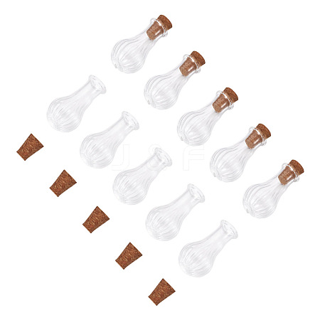 10Pcs Clear Glass Wishing Bottles AJEW-TA0002-85D-1