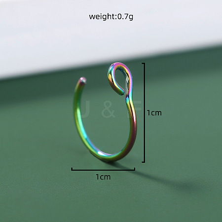 304 Stainless Steel Hoop Nose Rings WG032BD-11-1