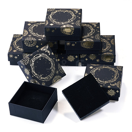 10Pcs Sun Moon Star Printed Cardboard Gift Boxes CBOX-TA0001-21B-1