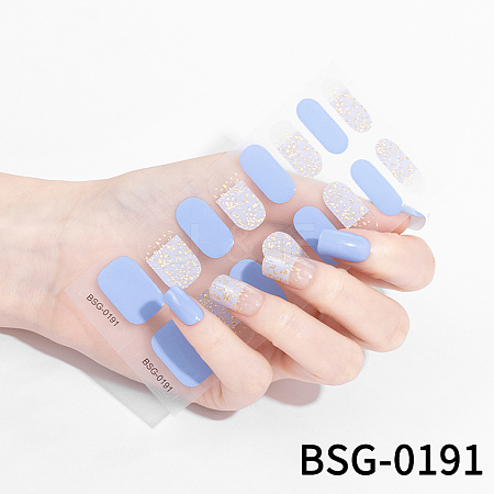 Nail Art Full Cover Nail Stickers MRMJ-YWC0001-BSG-0191-1