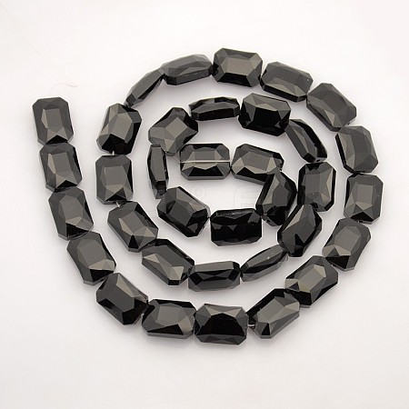 Rectangle Electroplate Glass Beads Strands EGLA-P002-F01-1