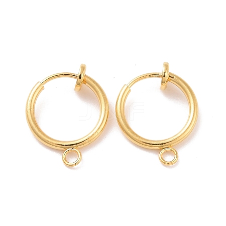 304 Stainless Steel Clip-on Earring Findings LS-STAS-L238-025G-1