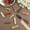 32Pcs 8 Colors 2-Hole Wood Buttons DIY-GF0011-42B-3