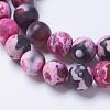 Natural Fire Crackle Agate Bead Strands G-E393-8mm-08C-3