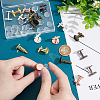 Unicraftale DIY Blank Dome Brass Cufflinks Making Kit DIY-UN0056-01-2