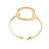 304 Stainless Steel Oval Open Cuff Ring RJEW-T023-81G-2