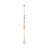 Chakra Glass Beaded Dowsing Pendulum PALLOY-JF02022-2
