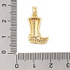 Brass Micro Pave Cubic Zirconia Pandents KK-R100-08G-3