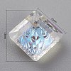 Embossed Glass Rhinestone Pendants GLAA-J101-03A-001MO-4