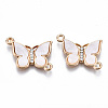 Eco-Friendly Alloy Micro Pave Clear Cubic Zirconia Links Connectors ENAM-Q437-058E-NR-1