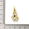 Rack Plating Brass Micro Pave Clear Cubic Zirconia Pendants KK-R158-02B-G-3