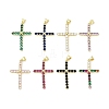 Brass Micro Pave Cubic Zirconia Pendants KK-D317-105G-1