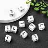 Letter Acrylic European Beads OPDL-R050-10mm-L-6