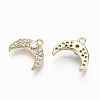 Brass Micro Pave Clear Cubic Zirconia Charms RJEW-T063-67G-NF-2