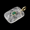 Natural Quartz Crystal Faceted Pendants G-B186-01G-10-2