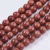 Synthetic Goldstone Bead Strands G-R193-04-6mm-1