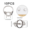 CHGCRAFT 10Pcs Adjustable Brass Finger Ring Components KK-CA0002-19-3
