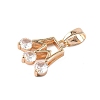 Brass Micro Pave Cubic Zirconia Pendants KK-E795-06KCG-02-2