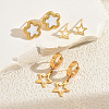 3 Pairs Stainless Steel Flower & Hollow Star Earring Sets BQ9820-3