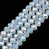 Electroplate Glass Beads Strands X-EGLA-A044-J8mm-B06-1