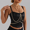 Alloy Twisted Chain Layered Chest Body Chains for Women FS-WGCB344-01-2
