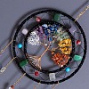 7 Chakra Tree of Life Natural Gemstone Chips Hanging Suncatchers HJEW-F023-02-3