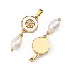Natural Cultured Freshwater Pearl Rice Tassel Pendants PALLOY-JF05741-01-2